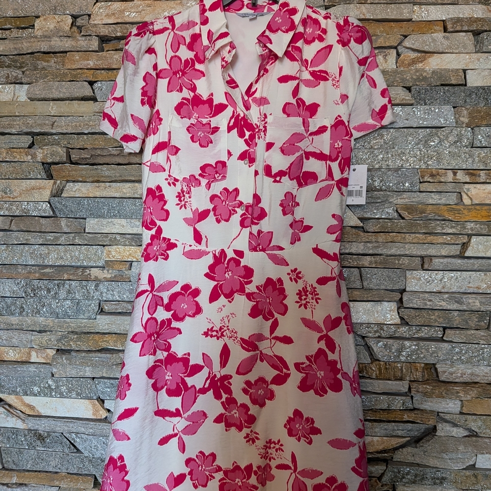 Dress, Floral Red/Pink and White NWT, Size S